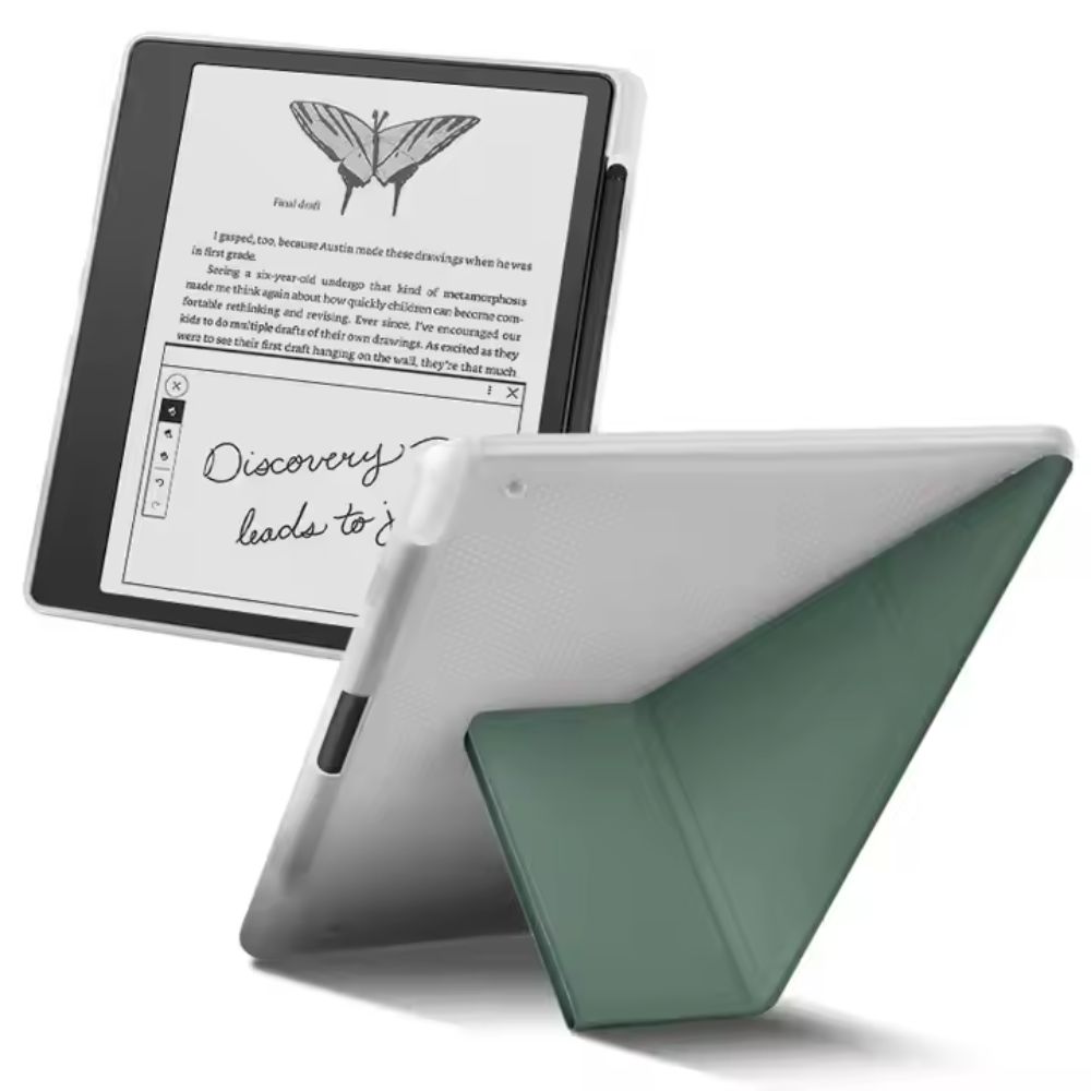حافظة ذكية أوريغامية مع غطاء شفاف لجهاز Kindle Scribe 10.2 - الصورة 5