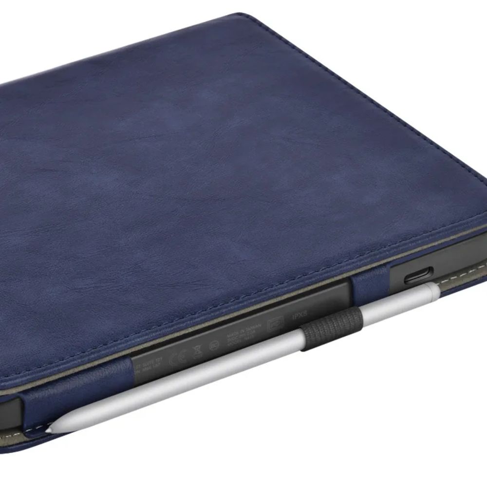 حافظة جلد مزوده بماسك يد وستاند لجهاز Kobo Libra - الصورة 4